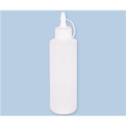 Empty Clear Bottle 250mL White Lid_3